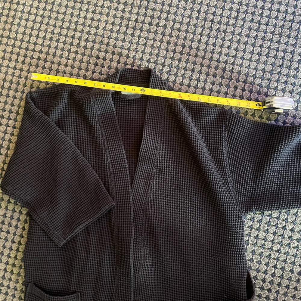 Black waffle cozy robe. OSFM